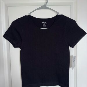 Elodie Black Short Sleeve Women's Top